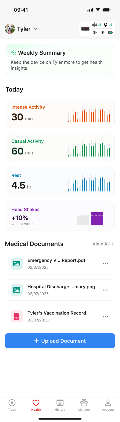 Latest SATELLAI Health screen asking the user to keep the device on longer before generating an insight.